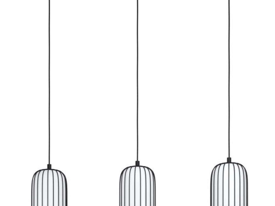 Φωτιστικό Οροφής-Ράγα Muleges 99619 96x16x110cm 3xE27 40W Black-White Eglo