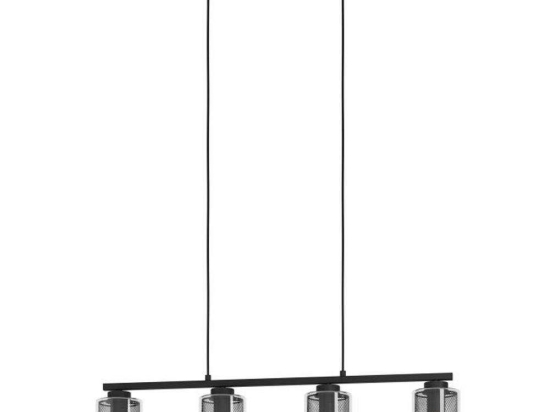 Φωτιστικό Οροφής-Ράγα Zocabon 99707 81,5x11x110cm 4xE27 40W Black Eglo