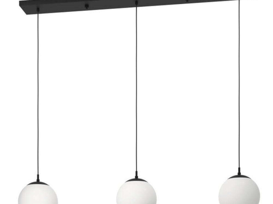 Φωτιστικό Οροφής-Ράγα Rondo-3 900512 121x20x110cm 3xE27 40W Black Eglo