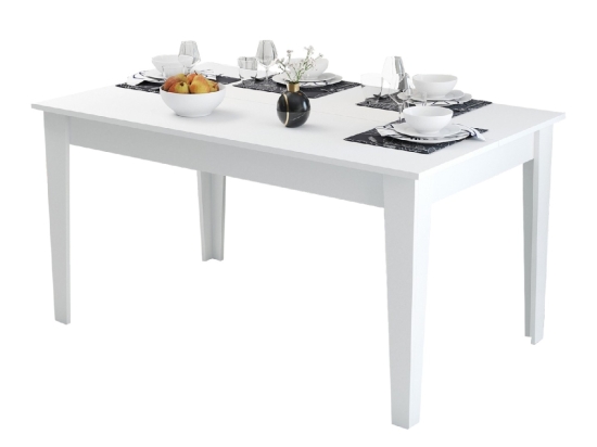 ΤΡΑΠΕΖΙ ΤΡΑΠΕΖΑΡΙΑΣ STANDARD HM9507.06 ΜΕΛΑΜΙΝΗ ΛΕΥΚΗ ΜΕ ΑΠΟΘΗΚ.ΧΩΡΟ 145x88x75Yεκ.