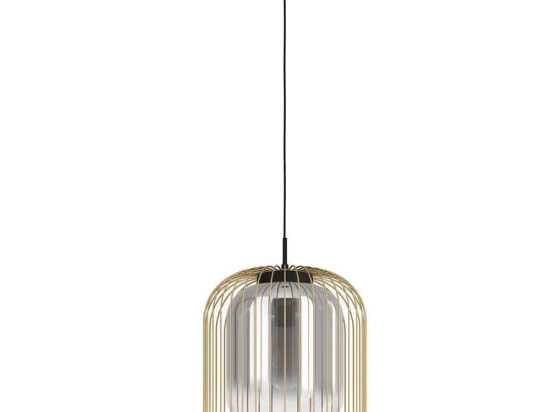 Φωτιστικό Οροφής Caminat 39695 Φ35x150cm 1xE27 40W Black-Gold Eglo Ατσάλι,Γυαλί