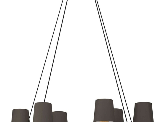 Φωτιστικό Οροφής - Ράγα Edale 43782 108x51x110cm 6xΕ27 40W Multi Eglo Ατσάλι,Ύφασμα,Ξύλο