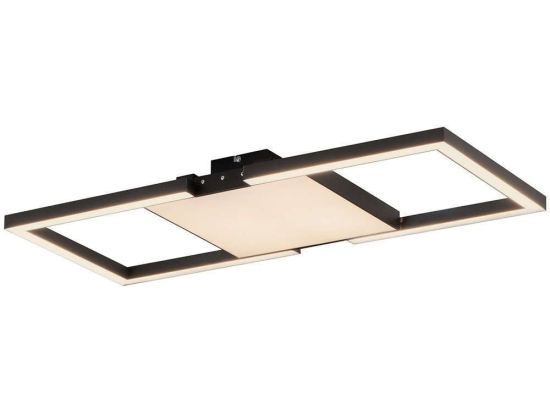 Φωτιστικό Οροφής - Πλαφονιέρα Macellara 390019 77x33,5x7,5cm Dim Led Black-White Eglo Ατσάλι,Πλαστικό