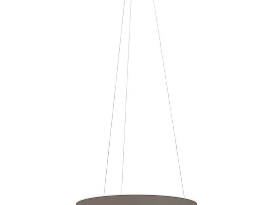 Φωτιστικό Οροφής Guamare 39994 Φ53x13,5cm Dim Led 3980lm 34W Cappuccino-White Eglo Μέταλλο,Ύφασμα,Πλαστικό
