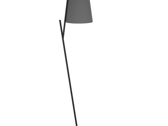 Φωτιστικό Δαπέδου Petrosa 390137 49,5x28x174cm 1xE27 40W Black-Grey Eglo Ατσάλι,Ύφασμα