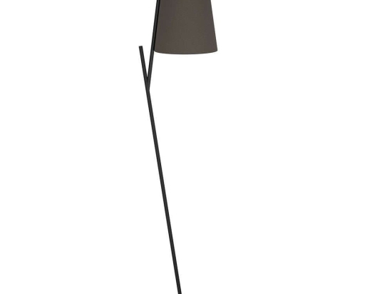 Φωτιστικό Δαπέδου Petrosa 390197 49,5x28x174cm 1xE27 40W Cappuccino-Brass Eglo Ατσάλι,Ύφασμα
