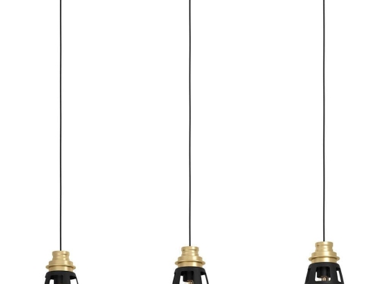 Φωτιστικό Οροφής - Ράγα Espinardo 390231 107x24x150cm 3xE27 40W Black-Gold Eglo Ατσάλι