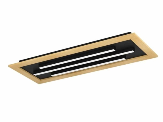 Φωτιστικό Οροφής - Πλαφονιέρα Tirrenara 900604 78x30,5x5,5cm Led Black-Natural Eglo