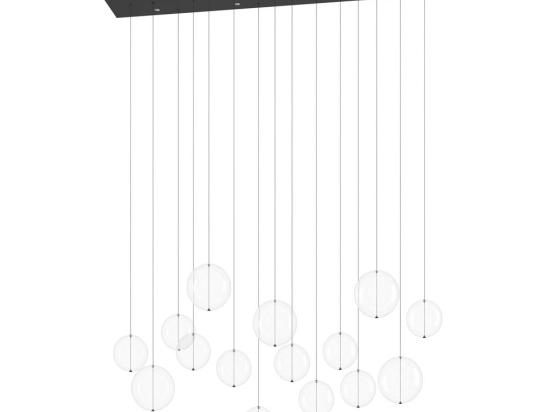 Φωτιστικό Οροφής - Ράγα Espardello 390334 117x20x150cm Led Black-Clear Eglo