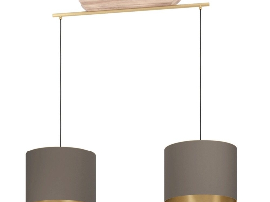 Φωτιστικό Οροφής - Ράγα Santandria 390336 105x35x150cm 2xE27 Brown-Gold Eglo