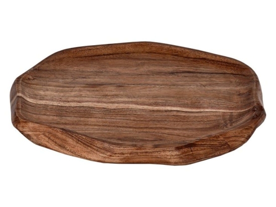 Διακοσμητικός Δίσκος Forleyet 427046 Φ30x27x2,5cm Natural Eglo Ξύλο