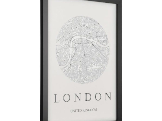 Κάδρο London Roberval 423026 32,5x45cm Black Eglo Κάθετοι