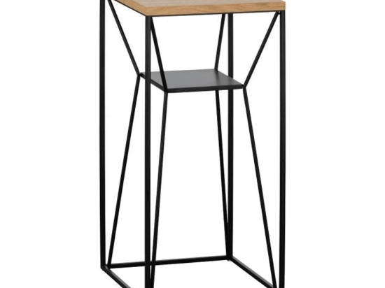 Τραπεζάκι Βοηθητικό Τετράγωνο Otawara 424013 30,5x30,5x65,5cm Natural-Black Eglo