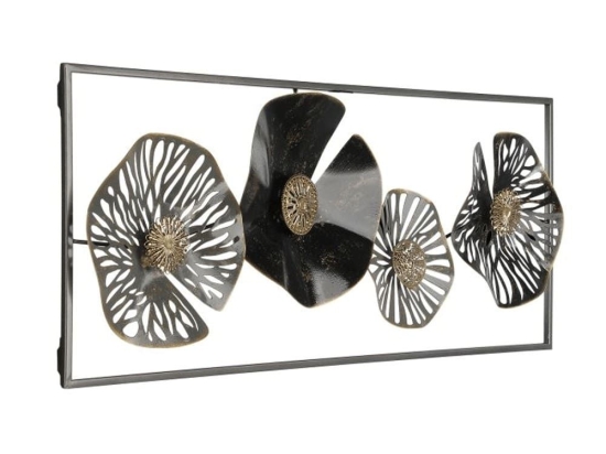Διακοσμητικό Τοίχου Numazu 426009 75x28cm Black-Gold Eglo Ατσάλι