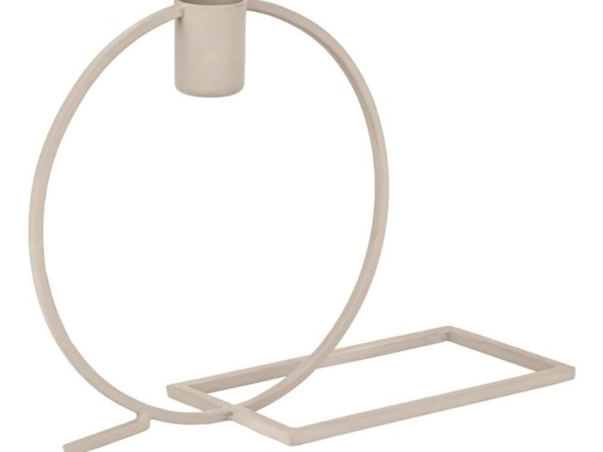 Κηροπήγιο Numazu Design 422024 22,5x7,5x15cm Beige Eglo Ατσάλι