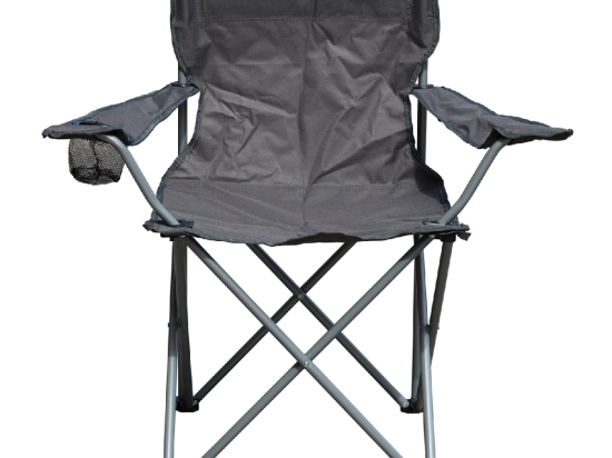 ΠΟΛΥΘΡΟΝΑ FISHERMAN HM5096.01 ΠΤΥΣΣΟΜΕΝΗ CAMPING ΜΕ ΘΕΣΗ ΓΙΑ ΠΟΤΗΡΙ ΓΚΡΙ 77x48x81εκ.