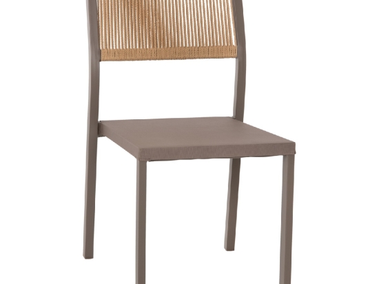 ΚΑΡΕΚΛΑ ΑΛΟΥΜΙΝΙΟΥ ΣΑΜΠΑΝΙ ΜΕ RATTAN & TEXTLINE HM5921.03 46x55,5x83 εκ.