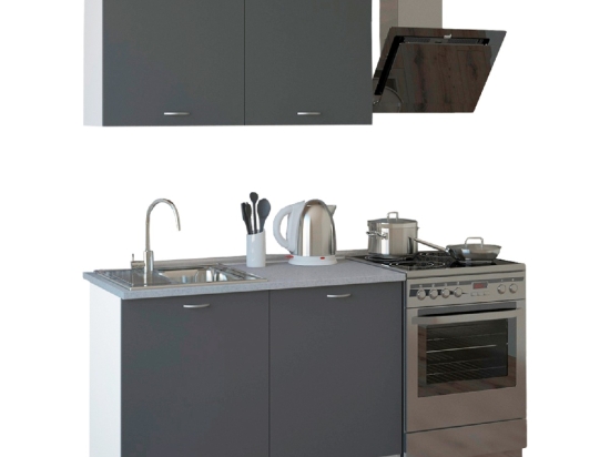 ΣΥΝΘΕΣΗ ΚΟΥΖΙΝΑΣ BLAINE ΜΕΛΑΜΙΝΗ ΓΚΡΙ HM2439.10 120x46-29,2εκ.