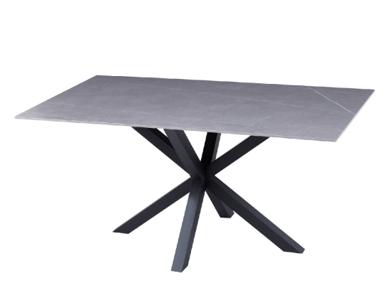 ΤΡΑΠΕΖΙ ΣΑΛΟΝΙΟΥ HM9470.05 GREY MARBLE-ΜΑΥΡΗ ΜΕΤΑΛ.ΒΑΣΗ 120x60x45,5Yεκ.