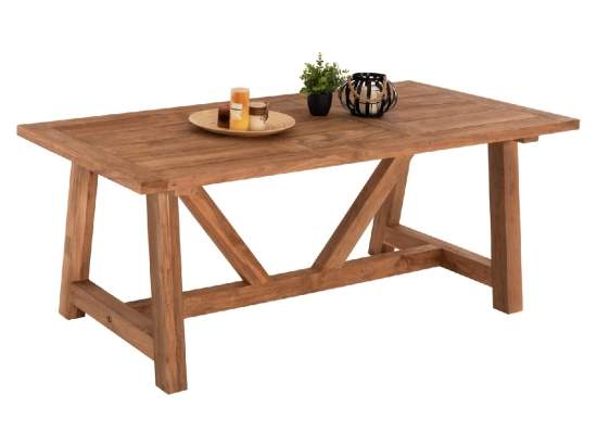 ΤΡΑΠΕΖΙ ΤΡΑΠΕΖΑΡΙΑΣ HM7922 PLUTON RECYCLED TEAK ΣΕ ΦΥΣΙΚΟ ΧΡΩΜΑ 200X100X75Yεκ.