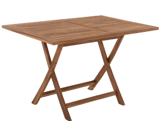 ΤΡΑΠΕΖΙ ΤΡΑΠΕΖΑΡΙΑΣ KENDALL ΠΤΥΣΣΟΜΕΝΟ HM9542 TEAK ΣΕ ΦΥΣΙΚΟ ΧΡΩΜΑ 120x80x75Yεκ.