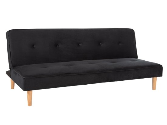 ΚΑΝΑΠΕΣ ΚΡΕΒΑΤΙ BELMONT HM3026.14 ΒΕΛΟΥΔΟ ΜΑΥΡΟ-ΞΥΛΙΝΑ ΠΟΔΙΑ 177x86x72Yεκ.