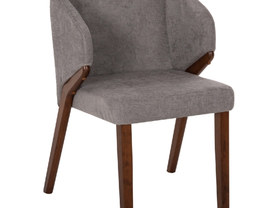 ΚΑΡΕΚΛΑ RADDER HM9749 RUBBERWOOD ΣΕ ΚΑΡΥΔΙ-ΓΚΡΙ ΥΦΑΣΜΑ 50x53x77Υεκ.