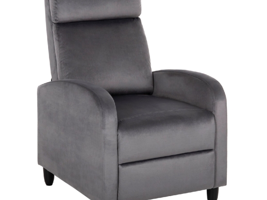 ΠΟΛΥΘΡΟΝΑ RELAX HIBER HM9782.01 ΓΚΡΙ ΒΕΛΟΥΔΟ 67,5x90x104Υ εκ.