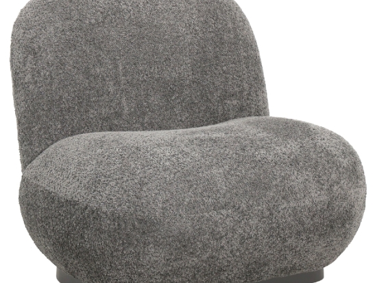 ΠΟΛΥΘΡΟΝΑ BEANY HM9591.01 ΓΚΡΙ ΜΠΟΥΚΛΕ ΥΦΑΣΜΑ 85x82x77Υ εκ.