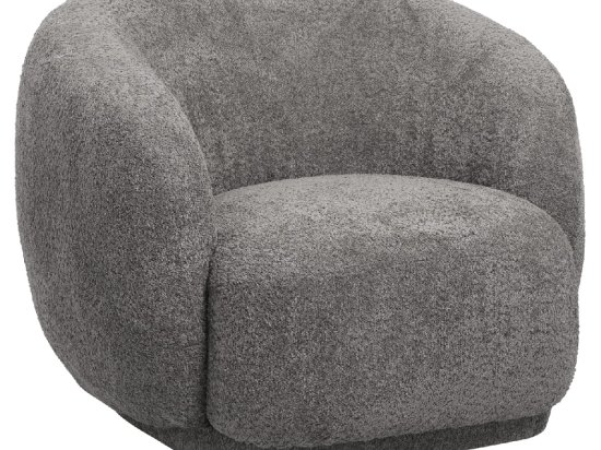 ΠΟΛΥΘΡΟΝΑ KARPEN HM9600.01 ΓΚΡΙ ΜΠΟΥΚΛΕ ΥΦΑΣΜΑ  93x87x78Υ εκ.
