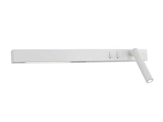 Φωτιστικό Τοίχου-Απλίκα Led White 60cm VK/04230/W/W/60/R VKLed Αλουμίνιο