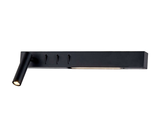 Φωτιστικό Τοίχου-Απλίκα Led Black 40cm VK/04231/B/W/40 VKLed Αλουμίνιο