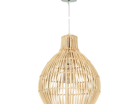 Φωτιστικό Οροφής Rattan 35X40 Brown VK/03146/PE/35 VKLed Rattan, Μέταλλο