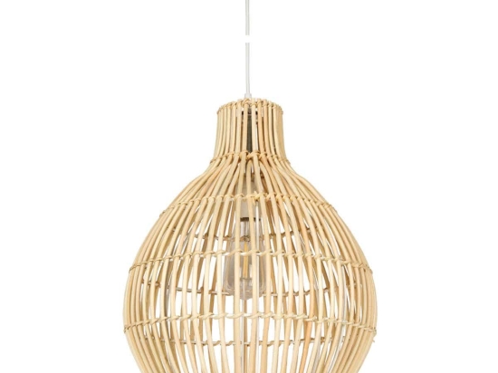 Φωτιστικό Οροφής Rattan 60X70 Brown VK/03146/PE/60 VKLed Rattan, Μέταλλο