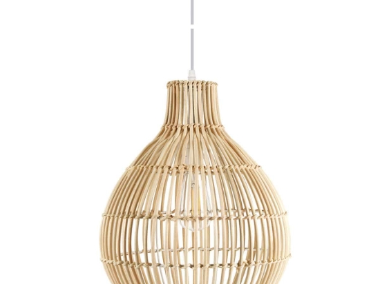 Φωτιστικό Οροφής Rattan 80X90 Brown VK/03146/PE/80 VKLed Rattan, Μέταλλο