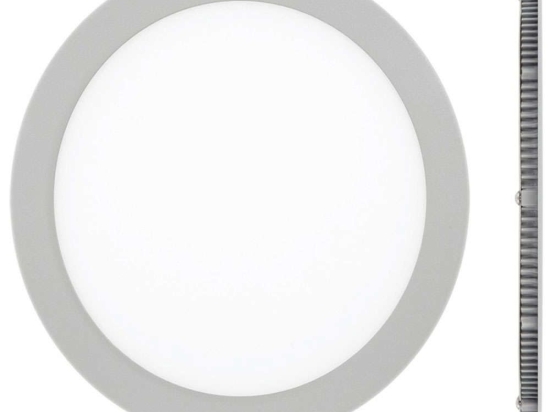 Panel Led Χωνευτό VK/04050/G/C Φ22,5x1,5cm Led 1440Lm 18W 4000K Grey VKLed Στρόγγυλο