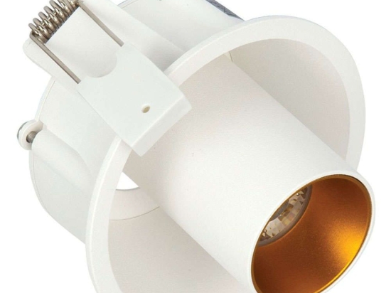 Σποτ Χωνευτό VK/04147/W/W Φ9,1cm Led 560Lm 7W 3000K White-Gold VKLed Στρόγγυλο