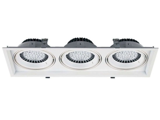 Σποτ Χωνευτό Τριπλό VK/03116/3/W 47,5x17,5x4,5cm 3xGU10/G53 50W White VKLed Ορθογώνιο