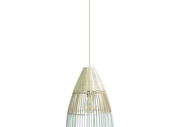 Φωτιστικό Οροφής Μπαμπού VK/03125PE/30 Φ30x40cm 1xΕ27 60W White-Natural VKLed