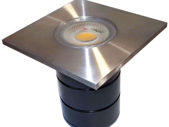 Φωτιστικό Δαπέδου Χωνευτό VK/01053/MC 10x10x9,6cm 1xGU10 35W IP65 Nickel VKLed