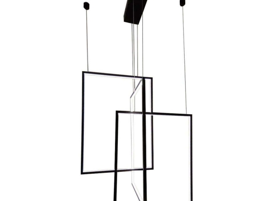 Φωτιστικό Οροφής VK/04414PE/B/W 52x73cm Led 7000Lm 100W 3000K Black VKLed