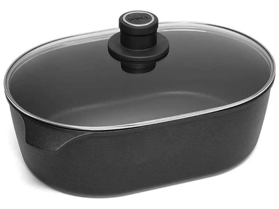 Γάστρα Αντικολλητική Titanium Nowo 1036N 32x22cm 6lt Clear-Black Woll Αλουμίνιο