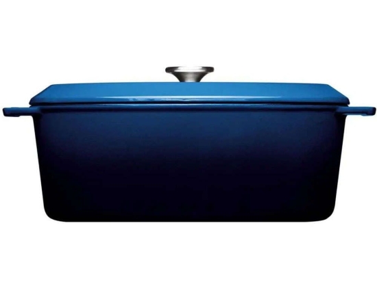 Γάστρα Μαντεμένια Επισμαλτωμένη Iron 3426CI-020 34x26cm 7,5lt Blue Woll Μαντέμι
