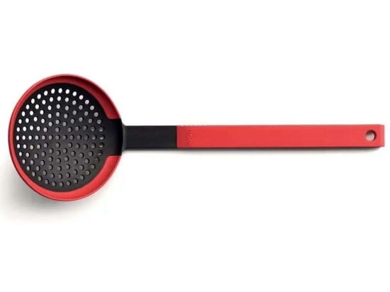 Κουτάλα Ξαφρίσματος Τρυπητή Cook It KU006 32cm Red-Black Woll Σιλικόνη