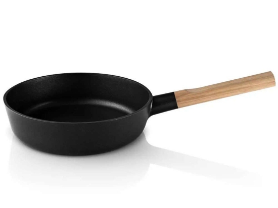 Τηγάνι Σωτέζα Αντικολλητική Nordic Kitchen 280424 Φ24x12cm Natural-Black Eva Solo 24cm Ξύλο,Αλουμίνιο