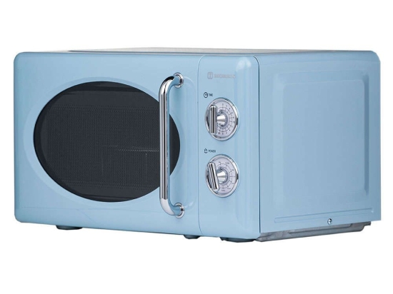Φούρνος Μικροκυμάτων Με Grill Retro MWRS-20704LB 45,1x35,4x25,6cm 20lt 700W Light Blue Morris