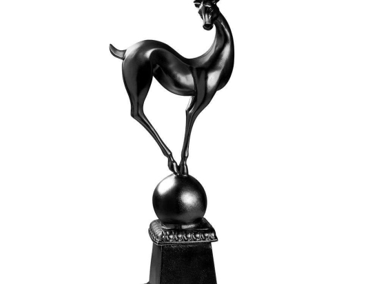 Διακοσμητικό Ελάφι Deer Pose 565TNL1219 15x22x63cm Black Aberto Design Πολυέστερ