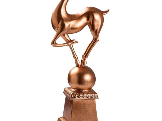 Διακοσμητικό Ελάφι Deer Pose 565TNL1186 15x21x57cm Copper Aberto Design Πολυέστερ
