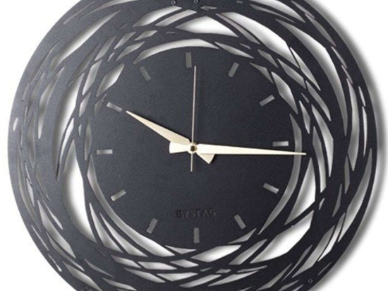 Ρολόι Τοίχου Watch 805BSG1112 70x70cm Black Wallity Μέταλλο