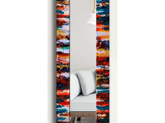 Καθρέπτης Τοίχου 235MRA1176 40x120cm Multi Wallity Mdf, Ύφασμα